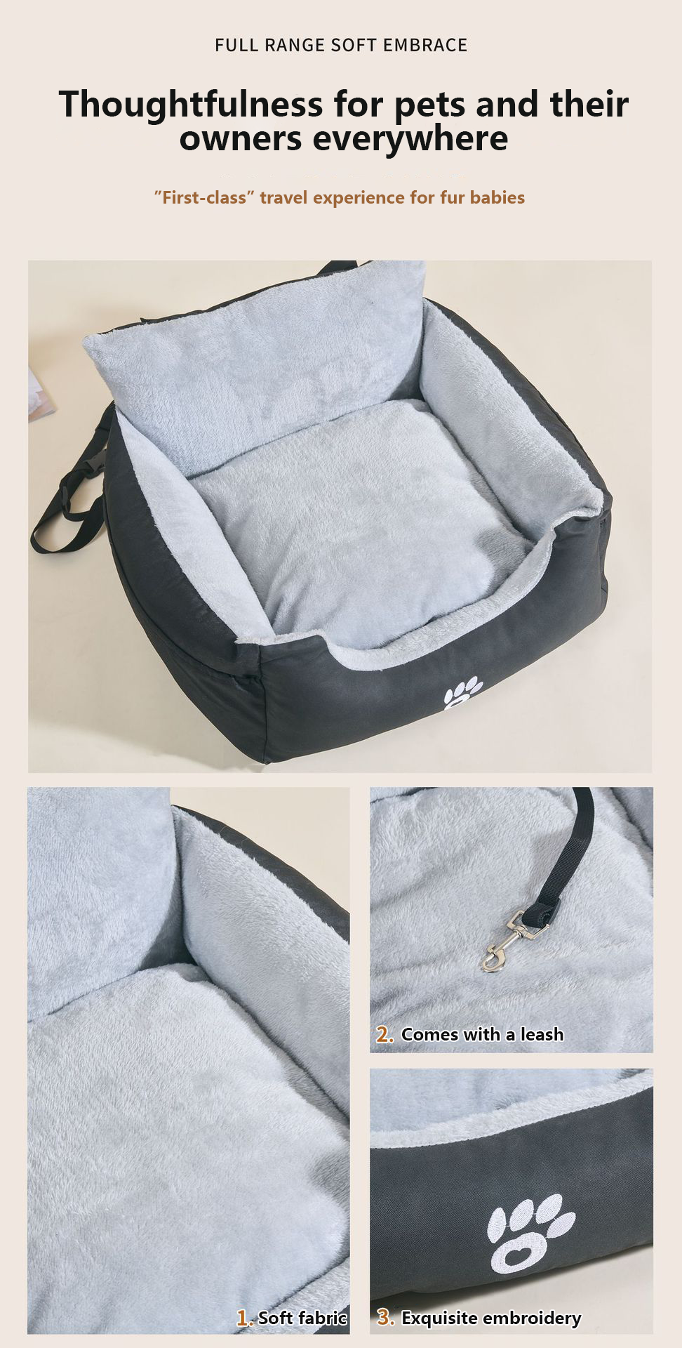 Simple And Comfortable Pet Car Bed