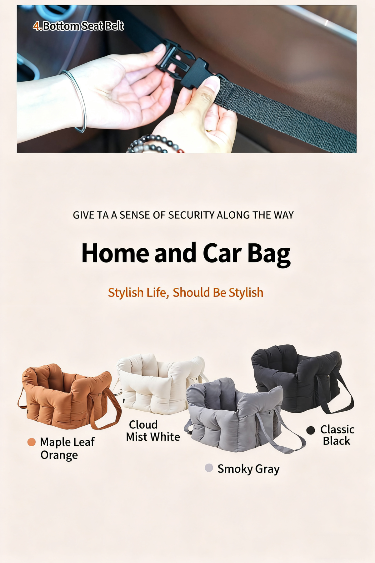 Multi-Purpose Portable Pet Car Bed