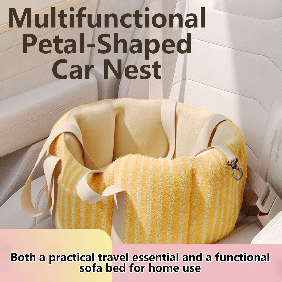 Thickened and Crash-Proof Pet Car Bed