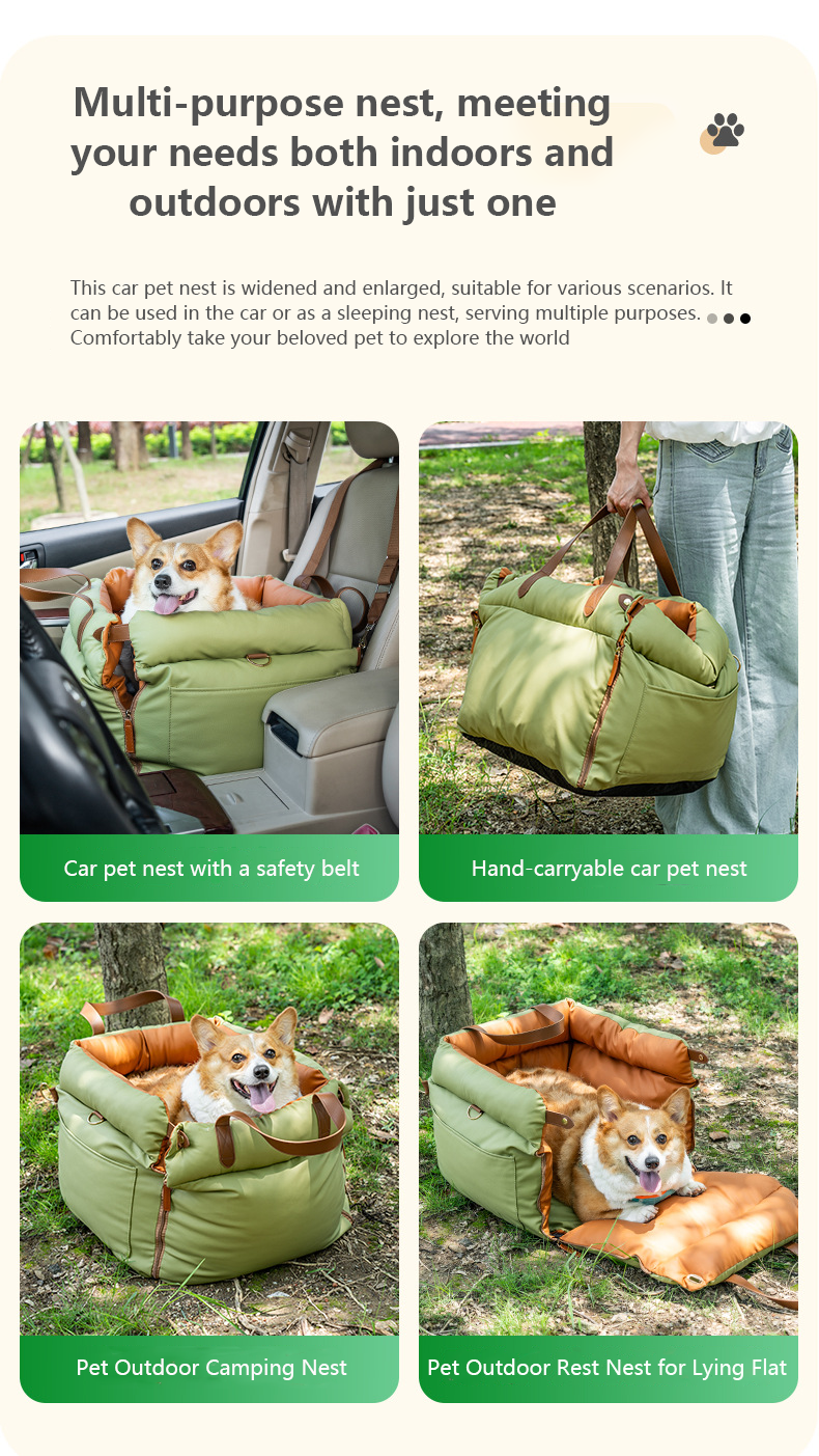 Waterproof and Antifouling Pet Car Bed