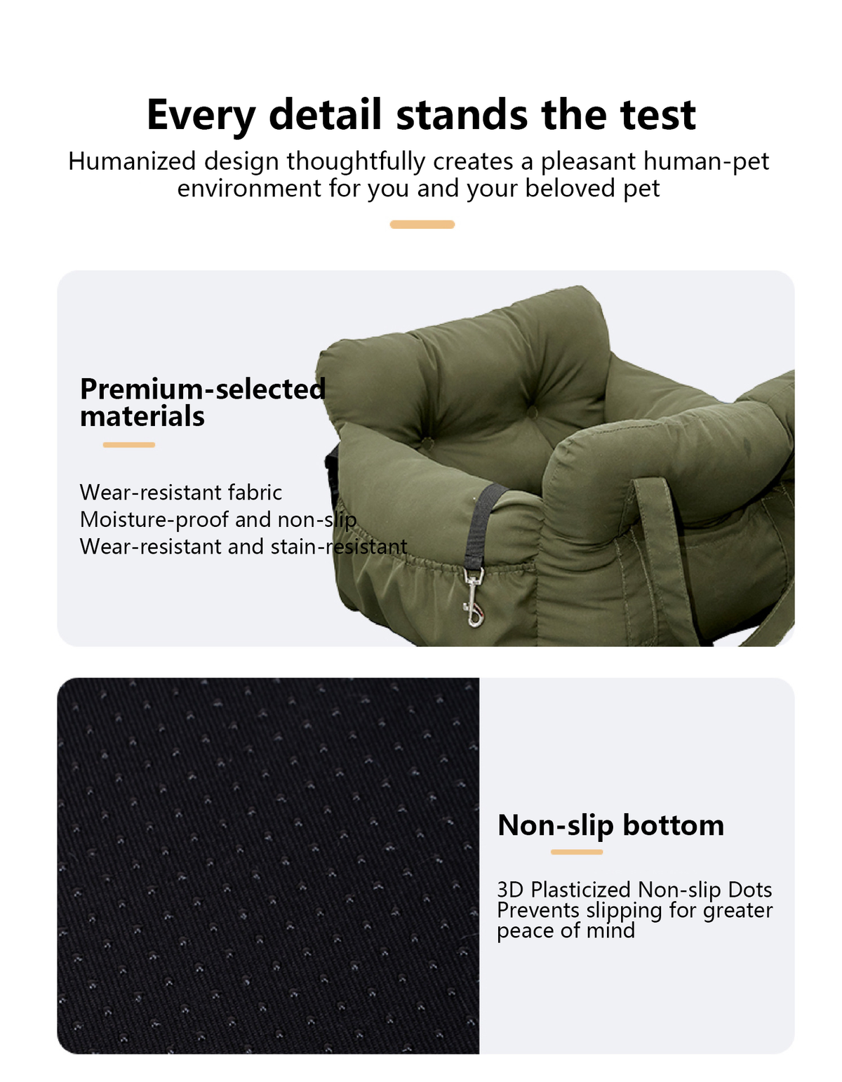 Wear-Resistant And Breathable Pet Car Bed